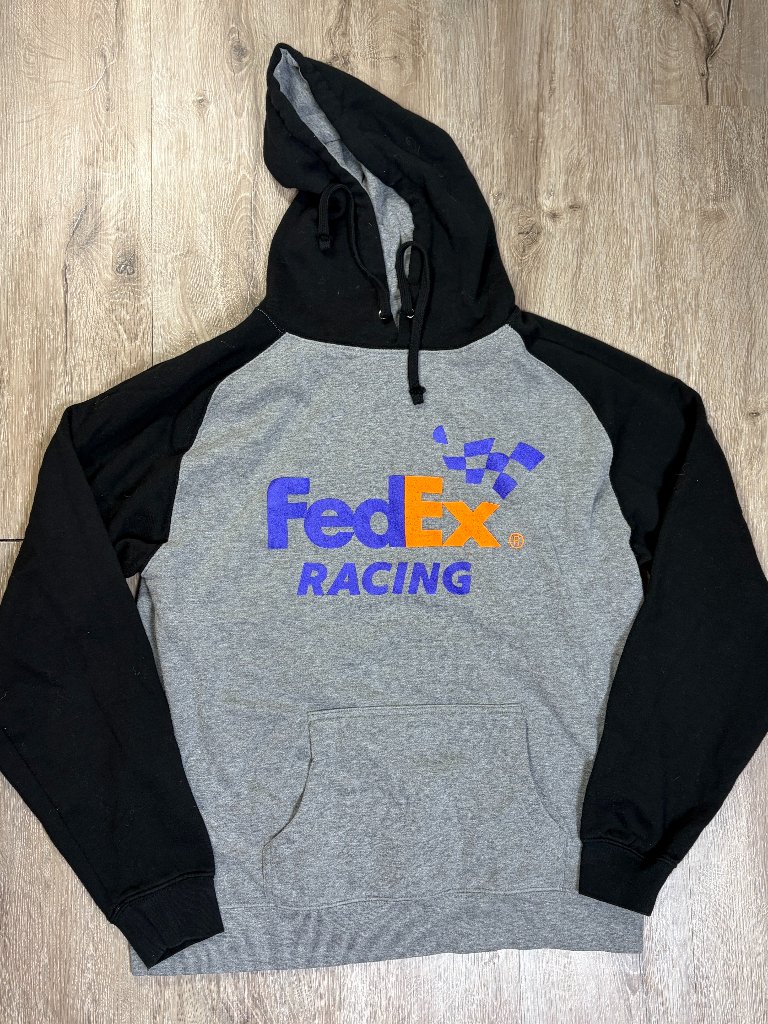 Fedex Racing Black Gray Hoodie Sweatshirt Large Pullover Mens Fedex Racing Black Gray Hoodie Sweatshirt Large Pullover Mens
